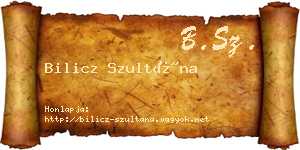 Bilicz Szultána névjegykártya